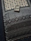 Indian Designer Silk Ajrakh Saree Mirror Work Ethnic Bollywood Party Sari Blouse