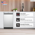 18  Built-in Dishwasher Stainless Steel 47 Db 8 Place Settings 6 Wash Cycles New