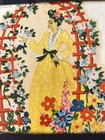 Vintage Decals 40   s Garden Lady Flowers Tiles Kitchen Cottage  a31