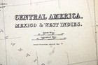 1865 Map Central America Mexico West Indies Black s Atlas Edinburgh Bartholomew