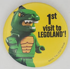 2015 First Visit To Legoland Pinback Button Yellow With Dragon Minifigure