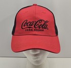 Coca-cola Zero Sugar Snapback Adjustable Trucker Hat Red Black Logo Mesh Soda 