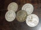 One Junk 90  Silver Franklin Half Dollar  1948-1963 Free Shipping 