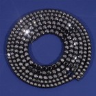 3-5mm Black Moissanite Tennis Chain Necklace 316l Stainless Steel Passes Tester 