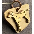 Vintage Dalmatian Pointer Pendant Brass Charm 2d Riveted Lisa Greene  Fine Arf