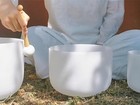 432hz 7  -11   Set Of 3 Crystal Singing Bowls With Case 11  d 9  f 7  a