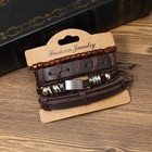 Men s Woven Multi Layer Leather Bracelet Set Vintage Geometric Gift