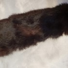 Vintage Real Natural Brown Rabbit Fur Collar Scarf 39  Long Vtg