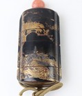 Japanese Antique Lacquered Inro   Gourd Netsuke