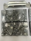 Vintage Lead Soldier Molds With Handles And Base  2 Pairs Of Molds  Set 2