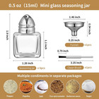 0 5 Oz Cube Shape Small Salt And Pepper Shakers With Tone Tops Clear Mini Glass