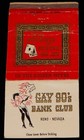 Vintage Matchbook  Reno  Nv  Gay 90 s Bank Club Gambling Casino In Golden Hotel