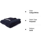 Barefoot Dreams Cozy Chic Dreamy Blue W  White Trim Throw Blanket 45   x60   