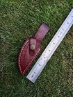 Edc Genuine Leather Knife Sheath Handmade Sheath Fixed Blade Knife Belt Loop