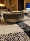 Vintage Selandia Norway Engraved Pewter Bowl 5 25  