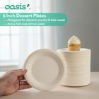 6 Inch 128 Pack Compostable Disposable Paper Plates  Small Dessert Plates  He   
