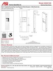 Asi 6467-00 Piatto Recessed Paper Towel Dispenser   Waste - White Phenolic Door