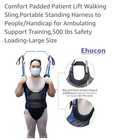 Ehucon Patient Lift Sling Medical Transfer Sling For Patient Walking Large