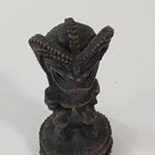 Vintage Hawaiian Lucky Tiki Sculpture 3  Kc Hawaii Resin Souvenir