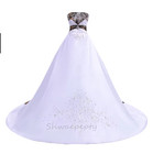 Pastrol Camo Wedding Dress Embroidery Strapless Satin Long Country Bridal Gown