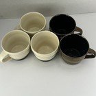 Starbucks 2013 Ivory   Bronze Dipped   Bronze Coffee Cup Mug 12oz Set Of 5