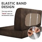 Leather Look Rv Dinette Cushion Covers  Stretch Camper Cushion Brown 2 Sets