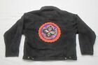 Vtg Kiss Denim Jacket W sewn Patches 1997 Kiss Catalog Black Sz Xl Euc