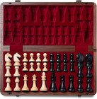 Natural Walnut Folding Chess Board Game Set  15  Wooden Chess Board   3  King   