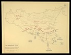 Vintage Ww2 Allied Invasion Of Sicily Map Operation Husky Wwii General Patton