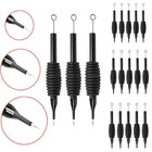 25 50pcs Sterile Disposable Tattoo Needle With Tube 3 4 Grip And Tip