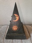 Celestial Sun Moon Stars Pyramid Chest 90s Y2k Vintage Whimsygoth 2 Ft Tall Wood