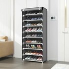 10 Tier Shoe Rack Organizer Storage Pairs Shoes Shelves Space 9 Shelf Standing 