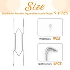 Plate Hangers For The Wall 9-11 Inch Stainless Steel Wire Holder Silver