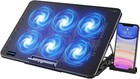 Laptop Cooling Pad  Laptop Cooler With 6 Quiet Fans For 12-17 Inch Notebook G   