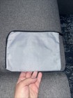 Tumi For Delta Grey Nylon Travel Amenity Pouch Zip Bag Organizer Case