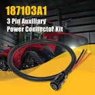 2pcs 3 Pin Auxiliary Power Connector Kit 187103a1 Replace 86511459 Re37651 Ap459