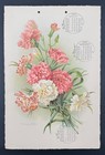 Antique 1899 Frances Walker Calendar Art Print  Carnations