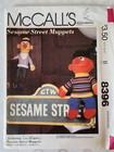 Vtg Uncut Mccalls Pattern 8395 Sesame Street Muppets Bert   Ernie Stuffed Toy 