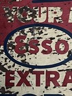 Original 1950s Esso Extra Motor Oil Porcelain Sign -something Extra- Heavy Steel