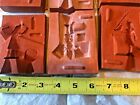 3 Vintage Rubber Toy Soldier Casting Mold Lead Tin Plastic Sr170  Sr171  Sr172