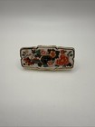 Vtg Lipstick Holder With Hinged Mirror Floral Made In Japan 