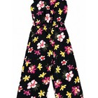 Abercrombie Kids Black Tropical Floral Wide Leg Jumpsuit Size 7 8