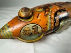 Vtg Antique Marx Toy Tin Litho Buck Rogers Rocket Spaceship Wind-up 1930 s As Is