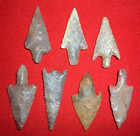  7  Select Neolithic Stemmed Points  3 500-6 000 Yrs  African Artifacts  Yx-15