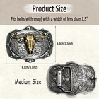 Cowboy Belt Buckle For Men Women Longhorn Bull Western Belt Buckles