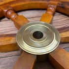 Teak Wood Ships Steering Wheel With Brass Center 24 Inch