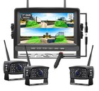 Wireless 1080p 7  Quad Screen Dvr   Bsd Backup Camera System For Truck Rv Bus