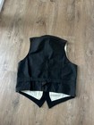 Antique 1940s Vintage Black Wool Gentelmen Vest Size  M