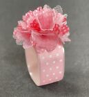Pink Floral Napkin Rings Baby Girl Gender Reveal Shower Table Decoration