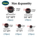 55x 1 16  1 8   1 4   3 8   1 2   Npt Plugs Assortment Kit Workshop Pipe Fitting